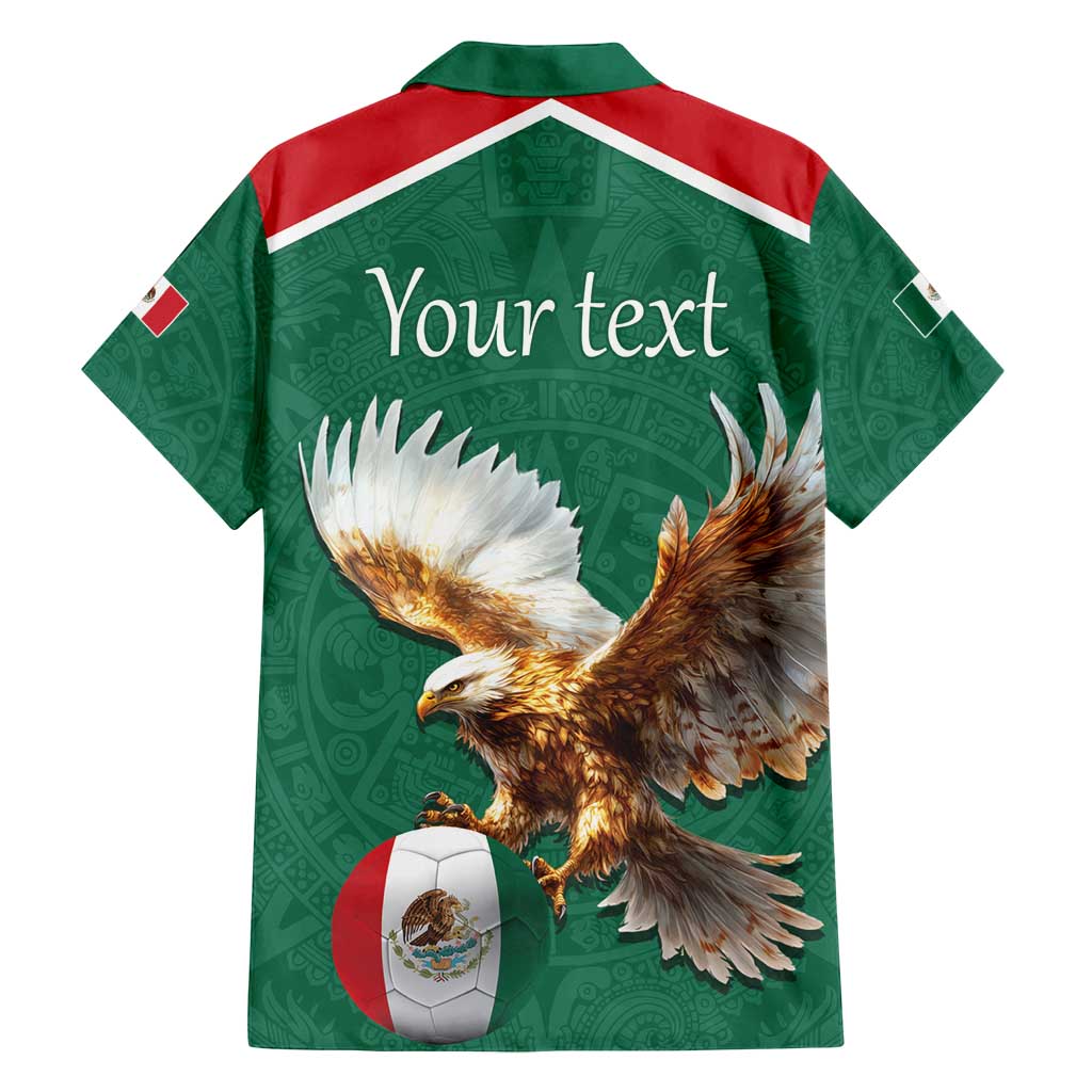 Personalized Viva Mexico Football Family Matching Puletasi and Hawaiian Shirt Mexican Eagle Mascot with Sporty Style