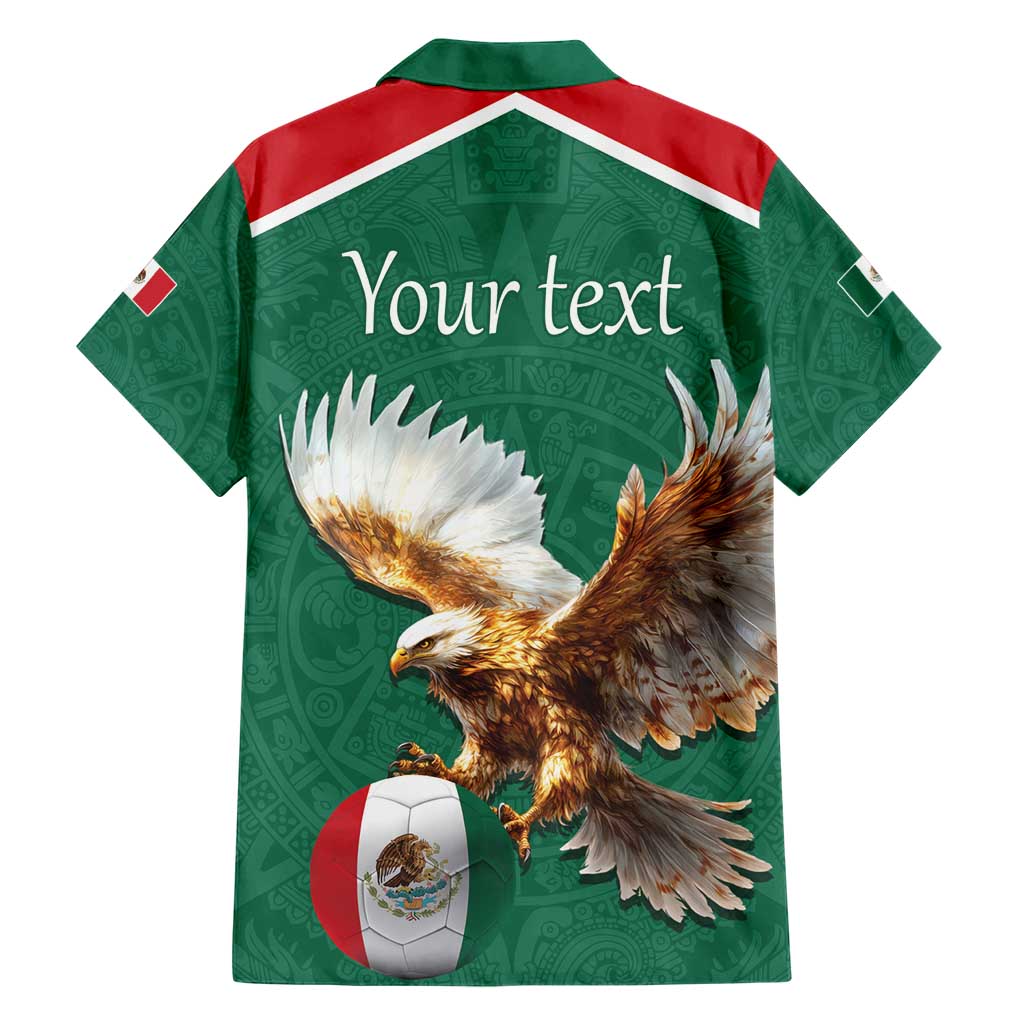 Personalized Viva Mexico Football Family Matching Short Sleeve Bodycon Dress and Hawaiian Shirt Mexican Eagle Mascot with Sporty Style
