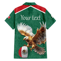 Personalized Viva Mexico Football Family Matching Short Sleeve Bodycon Dress and Hawaiian Shirt Mexican Eagle Mascot with Sporty Style