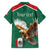Personalized Viva Mexico Football Family Matching Short Sleeve Bodycon Dress and Hawaiian Shirt Mexican Eagle Mascot with Sporty Style