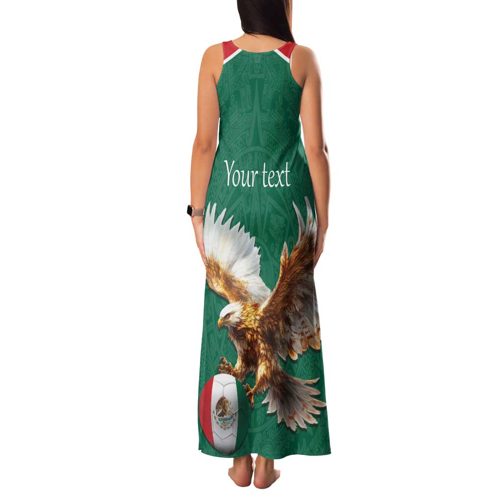 Personalized Viva Mexico Football Family Matching Tank Maxi Dress and Hawaiian Shirt Mexican Eagle Mascot with Sporty Style