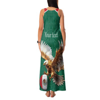 Personalized Viva Mexico Football Family Matching Tank Maxi Dress and Hawaiian Shirt Mexican Eagle Mascot with Sporty Style