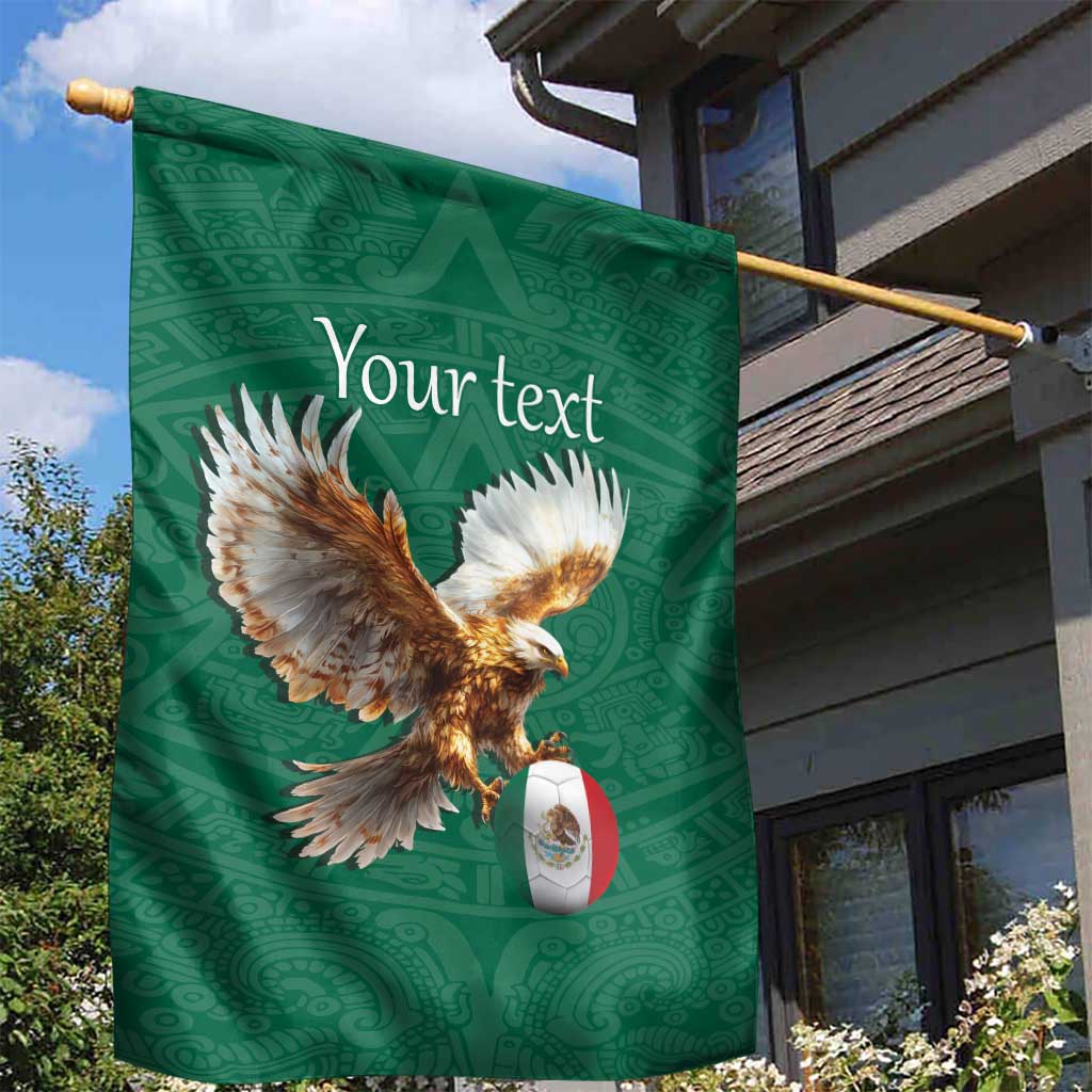 Personalized Viva Mexico Football Garden Flag Mexican Eagle Mascot with Sporty Style