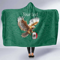 Personalized Viva Mexico Football Hooded Blanket Mexican Eagle Mascot with Sporty Style