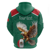 Personalized Viva Mexico Football Hoodie Mexican Eagle Mascot with Sporty Style