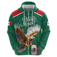 Personalized Viva Mexico Football Hoodie Mexican Eagle Mascot with Sporty Style
