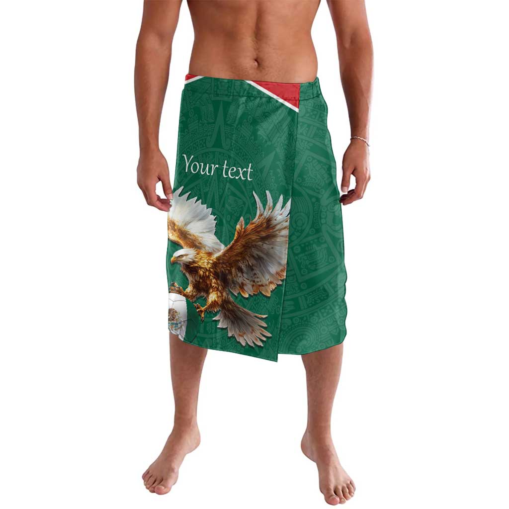 Personalized Viva Mexico Football Lavalava Mexican Eagle Mascot with Sporty Style