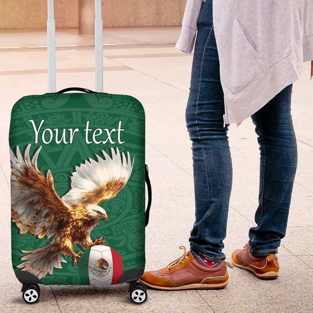 Personalized Viva Mexico Football Luggage Cover Mexican Eagle Mascot with Sporty Style