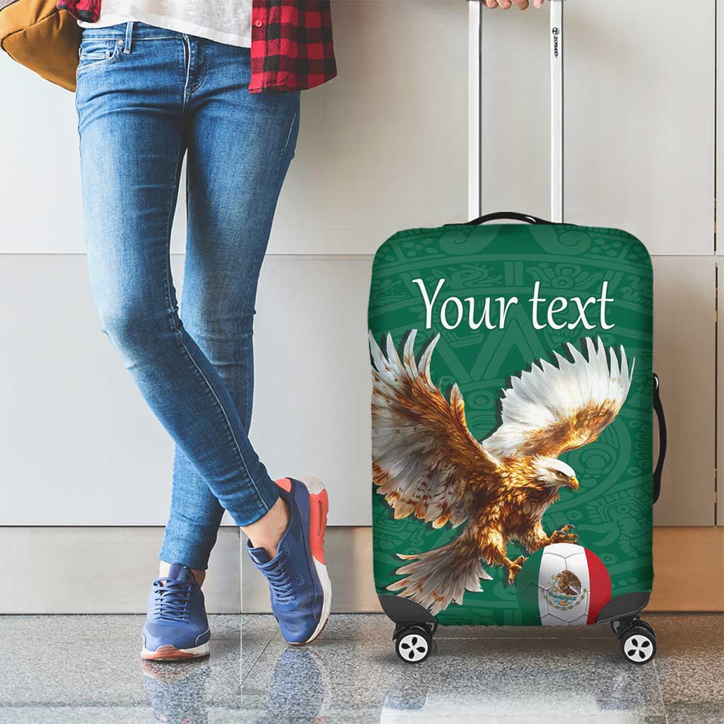 Personalized Viva Mexico Football Luggage Cover Mexican Eagle Mascot with Sporty Style