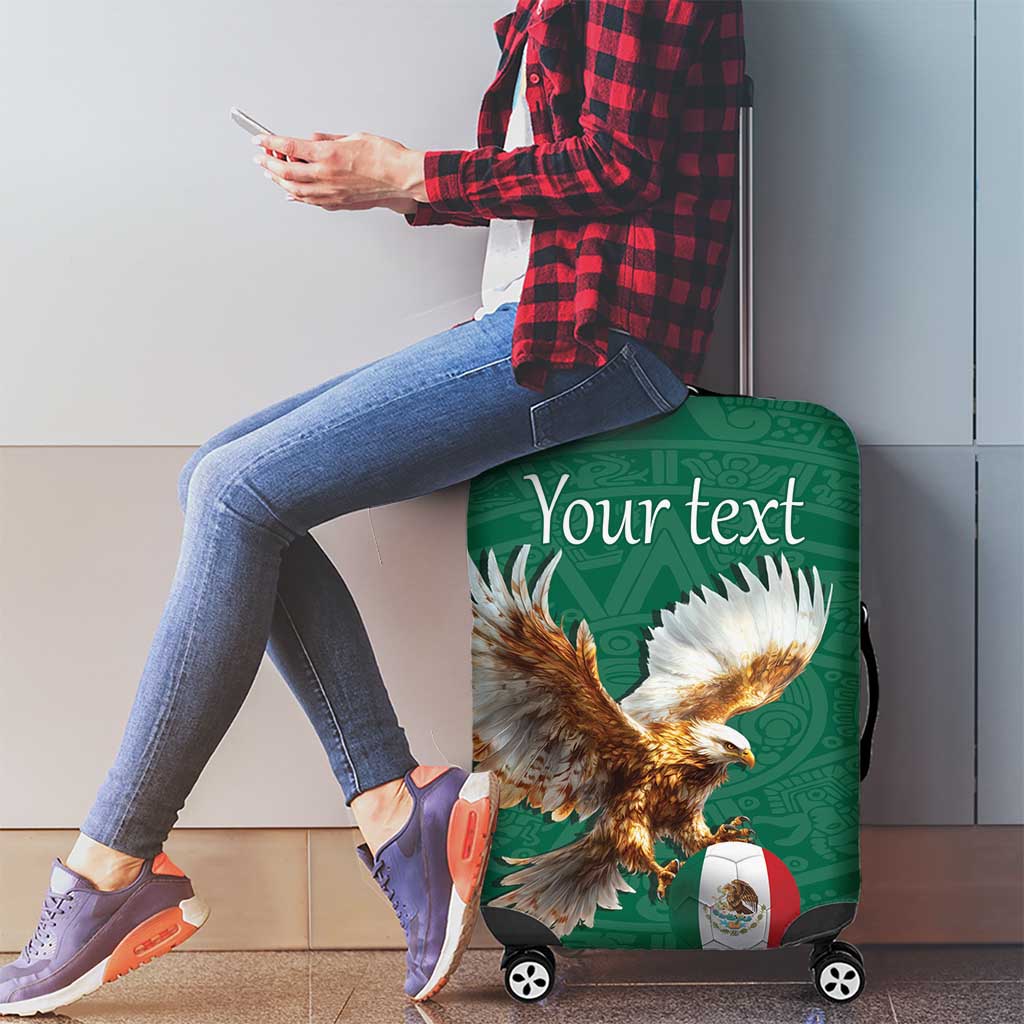 Personalized Viva Mexico Football Luggage Cover Mexican Eagle Mascot with Sporty Style