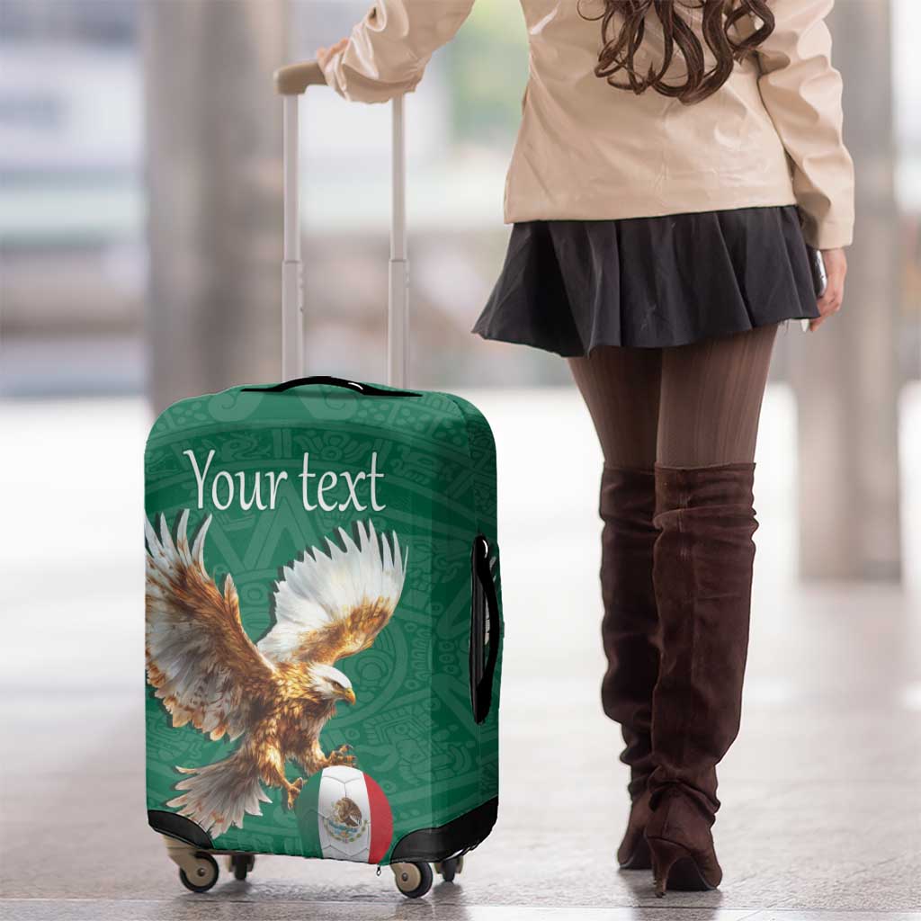 Personalized Viva Mexico Football Luggage Cover Mexican Eagle Mascot with Sporty Style
