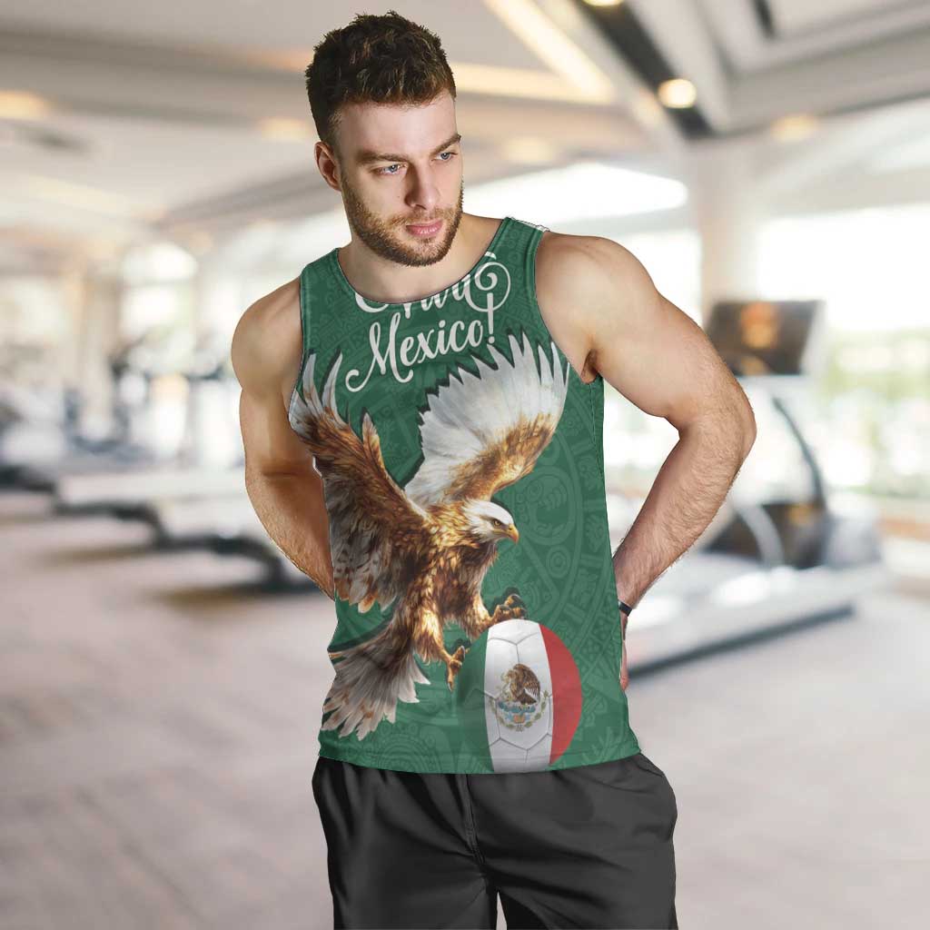 Personalized Viva Mexico Football Men Tank Top Mexican Eagle Mascot with Sporty Style