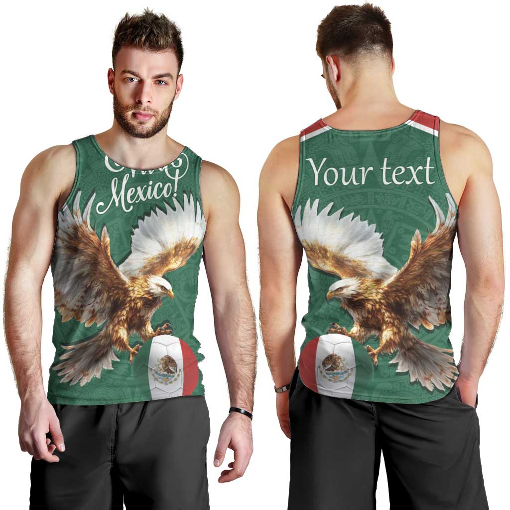 Personalized Viva Mexico Football Men Tank Top Mexican Eagle Mascot with Sporty Style