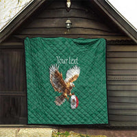 Personalized Viva Mexico Football Quilt Mexican Eagle Mascot with Sporty Style