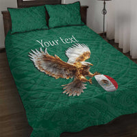 Personalized Viva Mexico Football Quilt Bed Set Mexican Eagle Mascot with Sporty Style