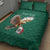 Personalized Viva Mexico Football Quilt Bed Set Mexican Eagle Mascot with Sporty Style