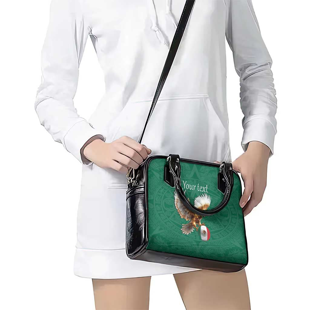 Personalized Viva Mexico Football Shoulder Handbag Mexican Eagle Mascot with Sporty Style
