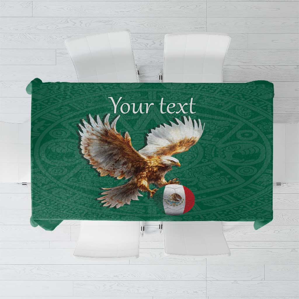 Personalized Viva Mexico Football Tablecloth Mexican Eagle Mascot with Sporty Style