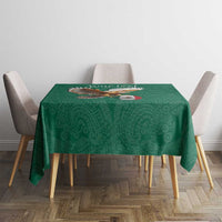 Personalized Viva Mexico Football Tablecloth Mexican Eagle Mascot with Sporty Style