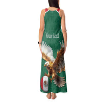 Personalized Viva Mexico Football Tank Maxi Dress Mexican Eagle Mascot with Sporty Style