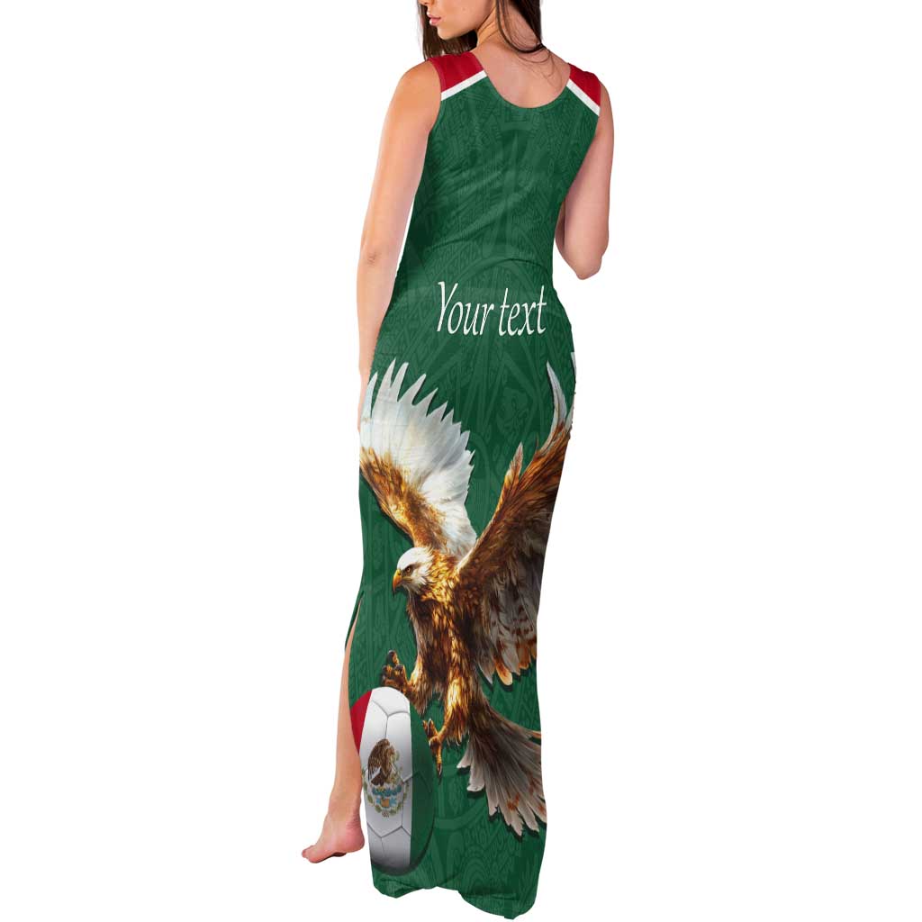 Personalized Viva Mexico Football Tank Maxi Dress Mexican Eagle Mascot with Sporty Style