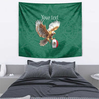 Personalized Viva Mexico Football Tapestry Mexican Eagle Mascot with Sporty Style