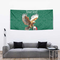 Personalized Viva Mexico Football Tapestry Mexican Eagle Mascot with Sporty Style