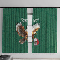 Personalized Viva Mexico Football Window Curtain Mexican Eagle Mascot with Sporty Style