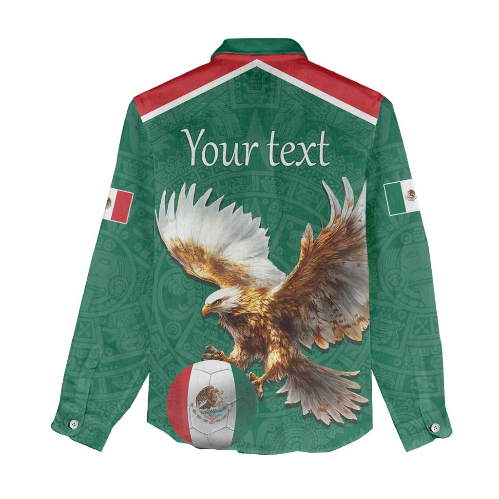 Personalized Viva Mexico Football Women Casual Shirt Mexican Eagle Mascot with Sporty Style