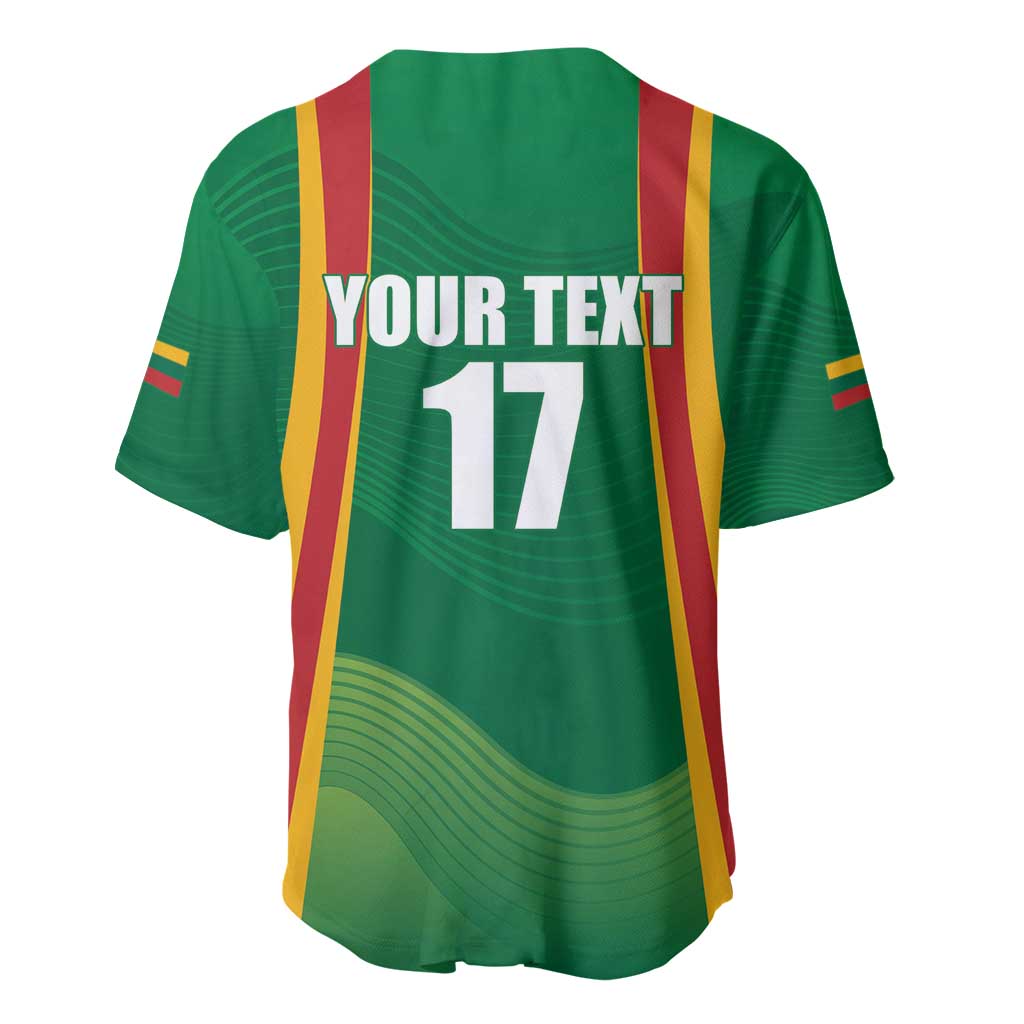 Custom Lithuania Basketball Baseball Jersey Hoops Reach For the Sky