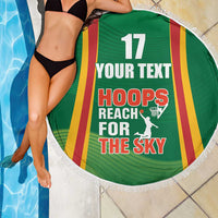 Custom Lithuania Basketball Beach Blanket Hoops Reach For the Sky