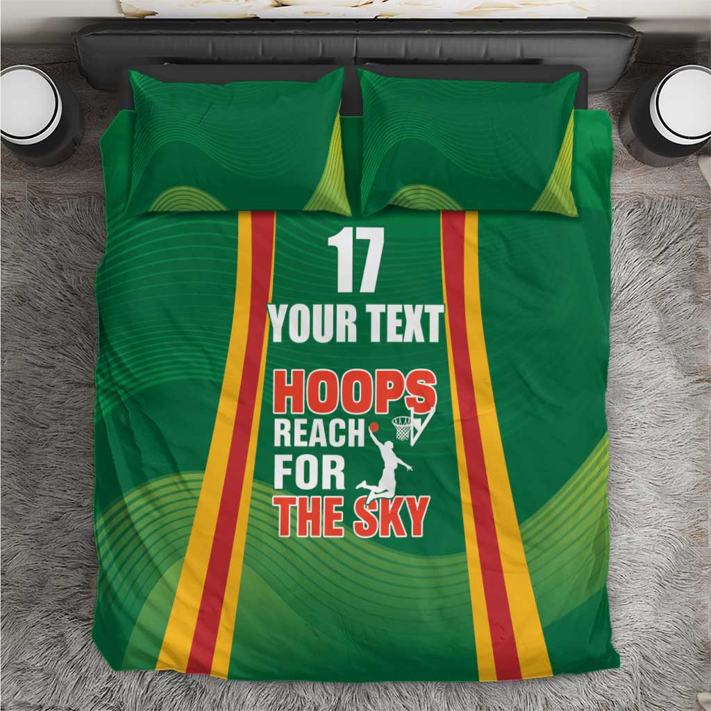 Custom Lithuania Basketball Bedding Set Hoops Reach For the Sky