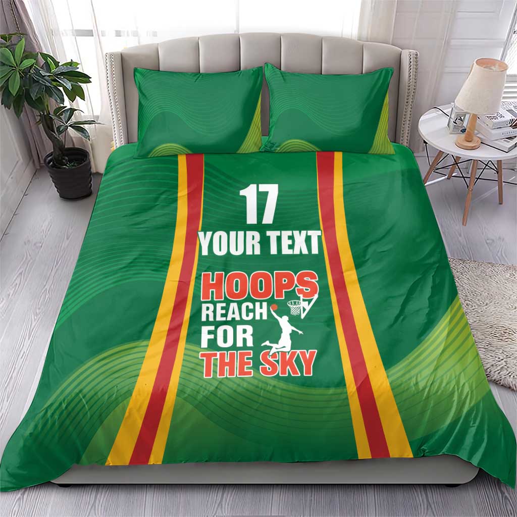 Custom Lithuania Basketball Bedding Set Hoops Reach For the Sky
