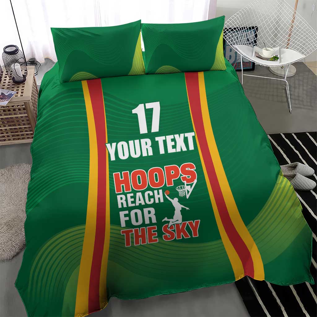 Custom Lithuania Basketball Bedding Set Hoops Reach For the Sky