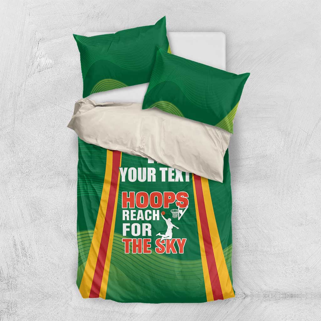 Custom Lithuania Basketball Bedding Set Hoops Reach For the Sky