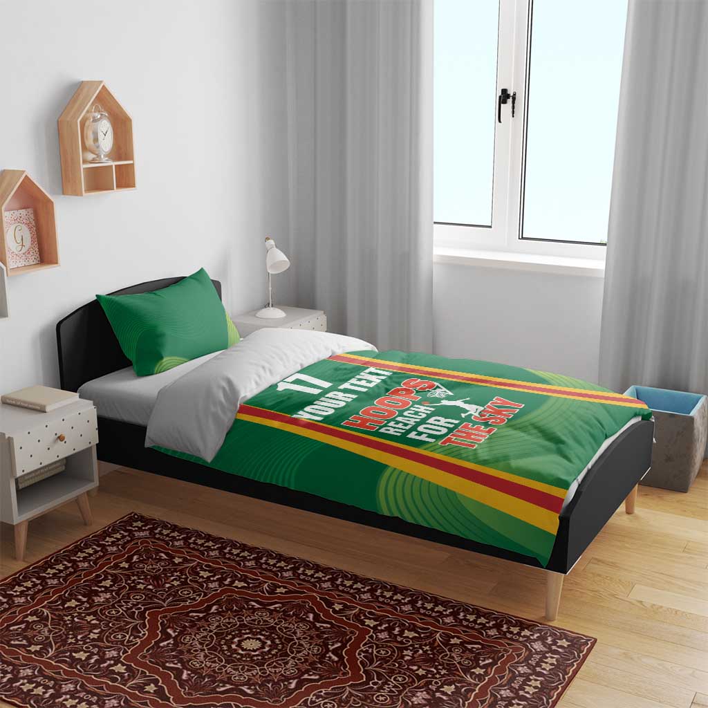 Custom Lithuania Basketball Bedding Set Hoops Reach For the Sky
