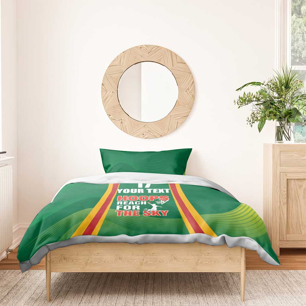 Custom Lithuania Basketball Bedding Set Hoops Reach For the Sky