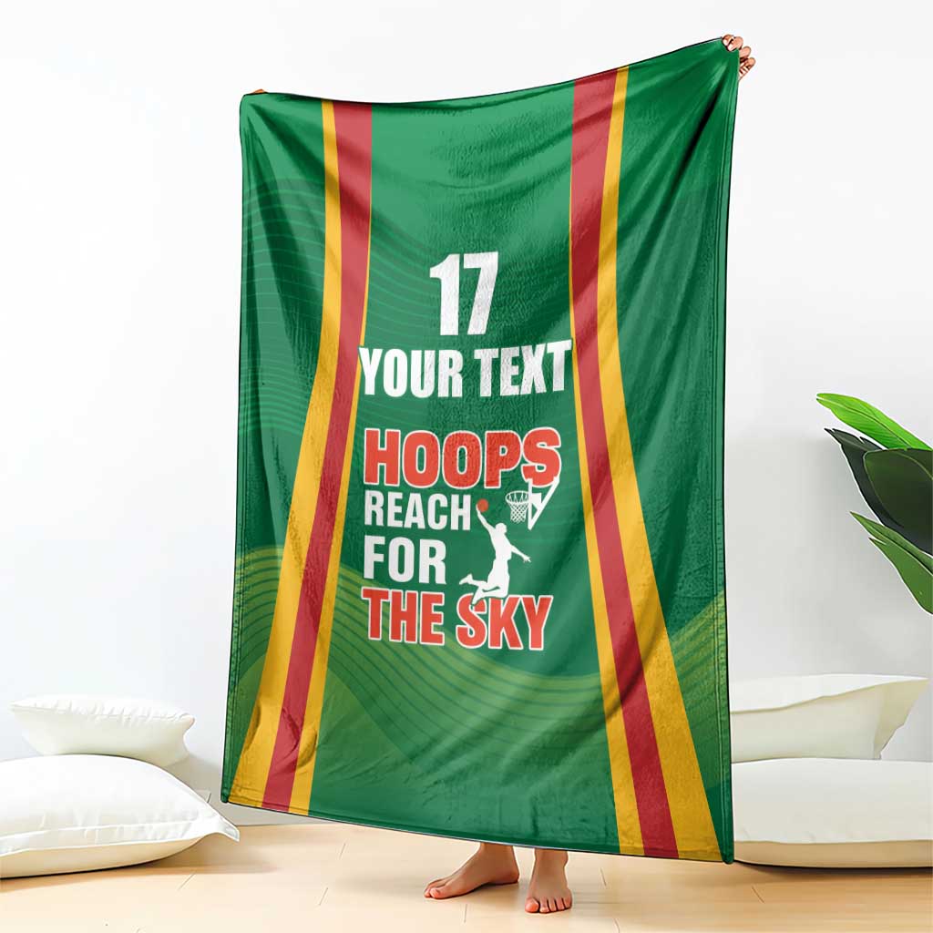 Custom Lithuania Basketball Blanket Hoops Reach For the Sky