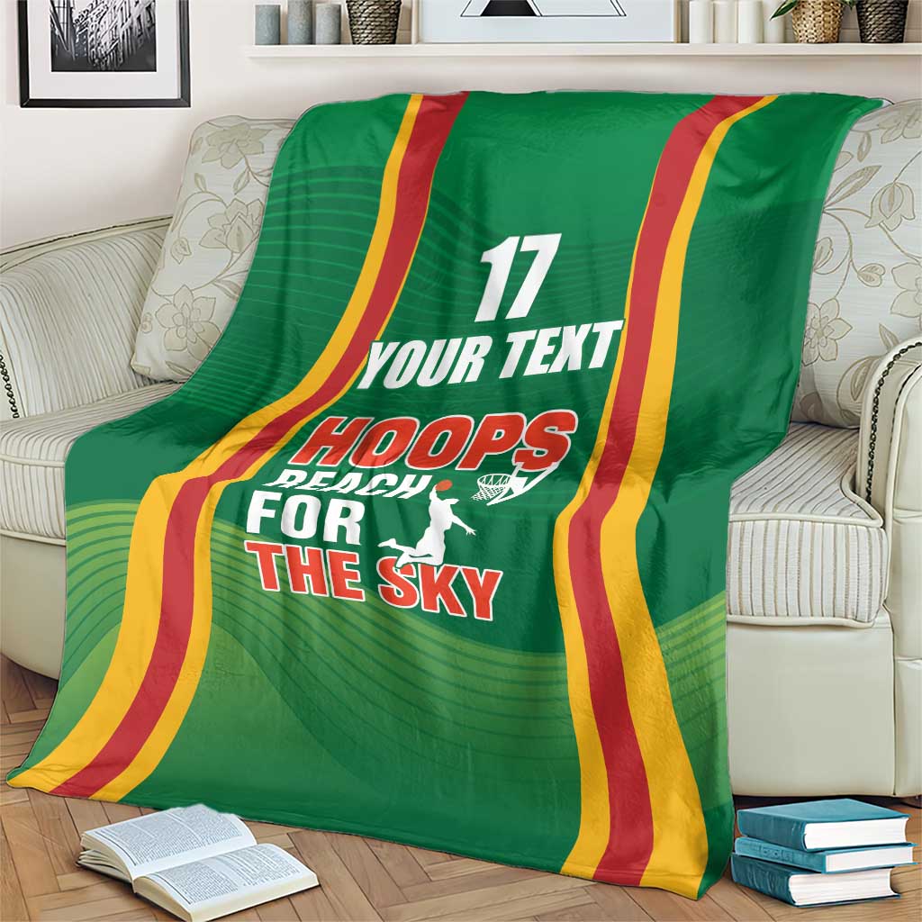 Custom Lithuania Basketball Blanket Hoops Reach For the Sky