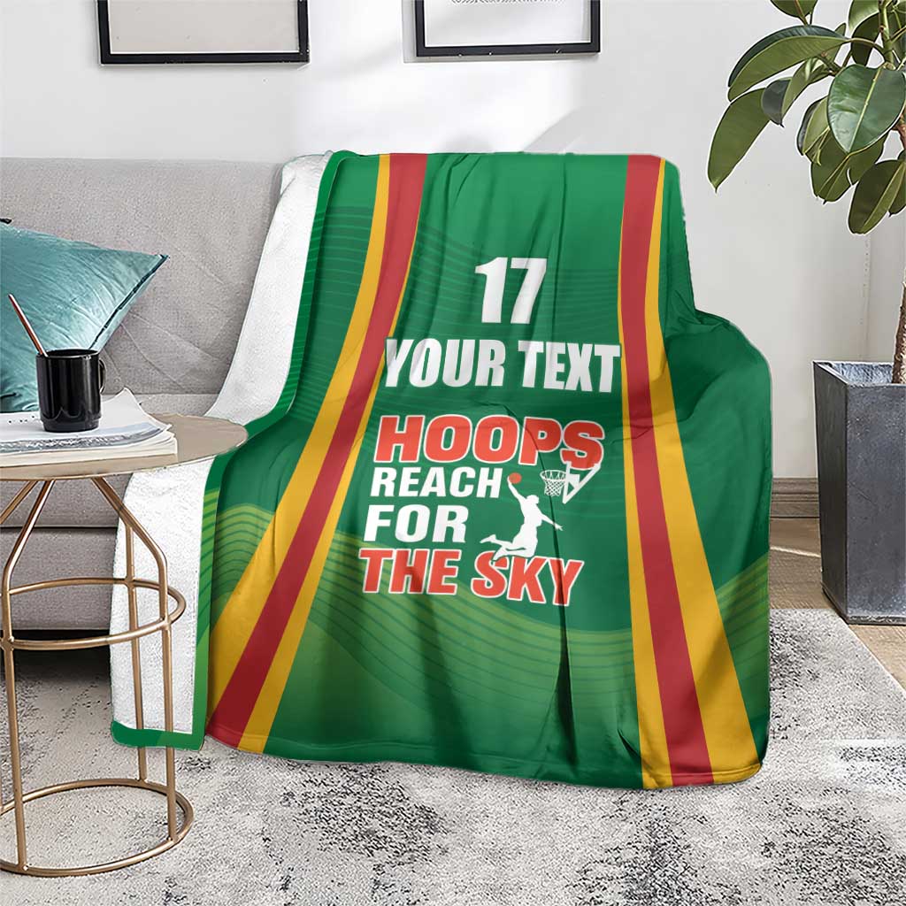 Custom Lithuania Basketball Blanket Hoops Reach For the Sky
