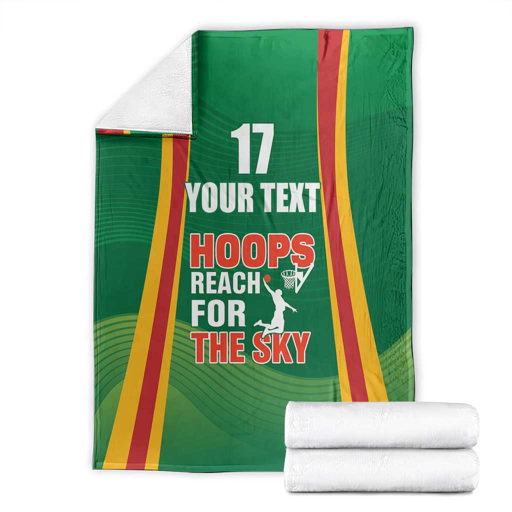 Custom Lithuania Basketball Blanket Hoops Reach For the Sky