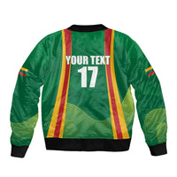 Custom Lithuania Basketball Bomber Jacket Hoops Reach For the Sky