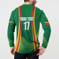 Custom Lithuania Basketball Button Sweatshirt Hoops Reach For the Sky