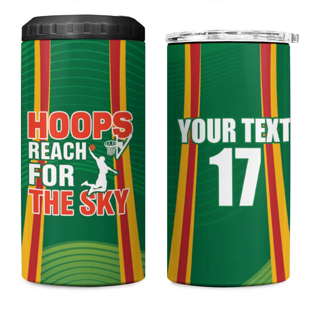 Custom Lithuania Basketball 4 in 1 Can Cooler Tumbler Hoops Reach For the Sky
