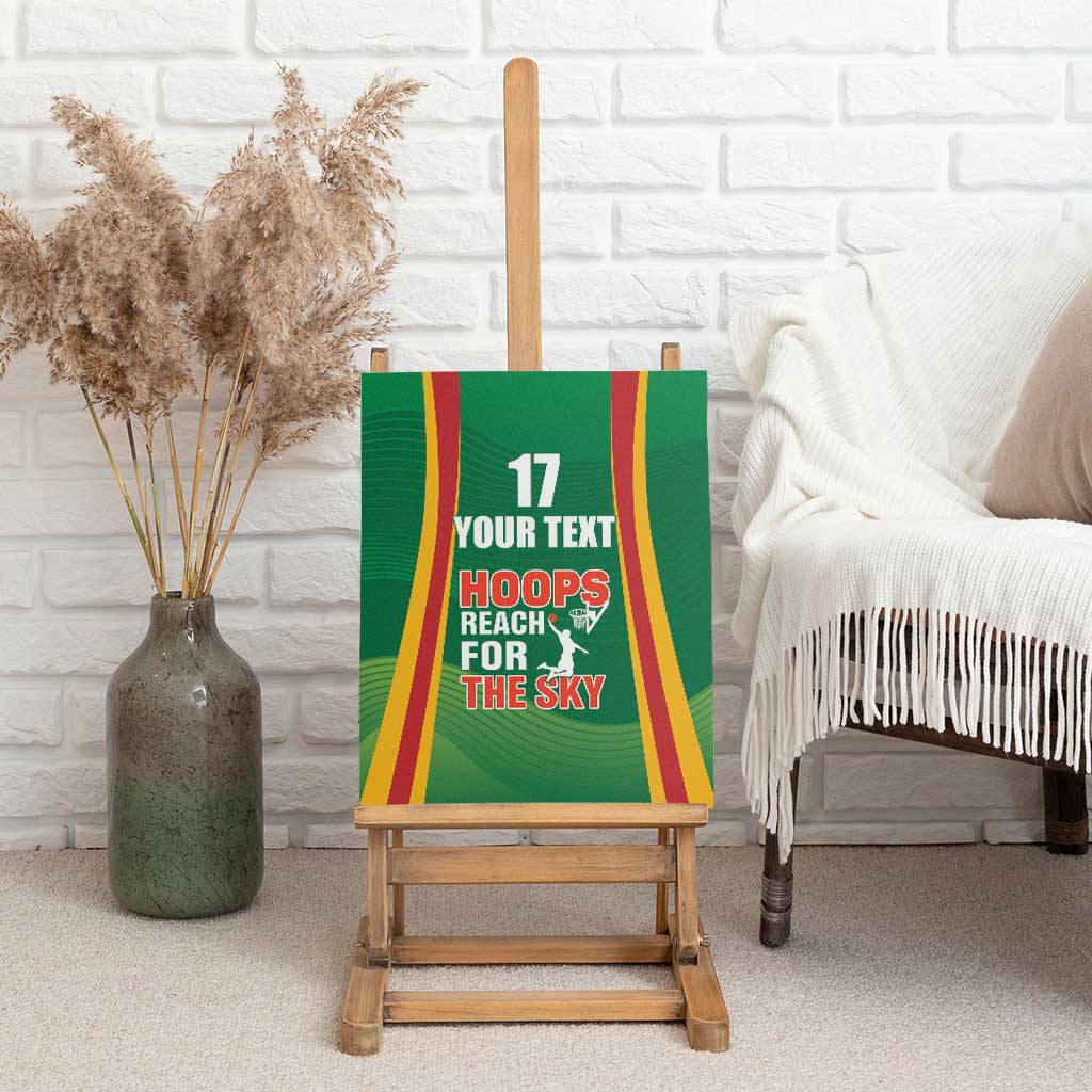 Custom Lithuania Basketball Canvas Wall Art Hoops Reach For the Sky