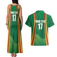 Custom Lithuania Basketball Couples Matching Tank Maxi Dress and Hawaiian Shirt Hoops Reach For the Sky