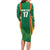 Custom Lithuania Basketball Family Matching Long Sleeve Bodycon Dress and Hawaiian Shirt Hoops Reach For the Sky