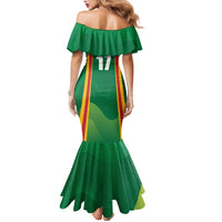 Custom Lithuania Basketball Family Matching Mermaid Dress and Hawaiian Shirt Hoops Reach For the Sky