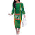 Custom Lithuania Basketball Family Matching Off The Shoulder Long Sleeve Dress and Hawaiian Shirt Hoops Reach For the Sky