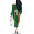 Custom Lithuania Basketball Family Matching Off The Shoulder Long Sleeve Dress and Hawaiian Shirt Hoops Reach For the Sky